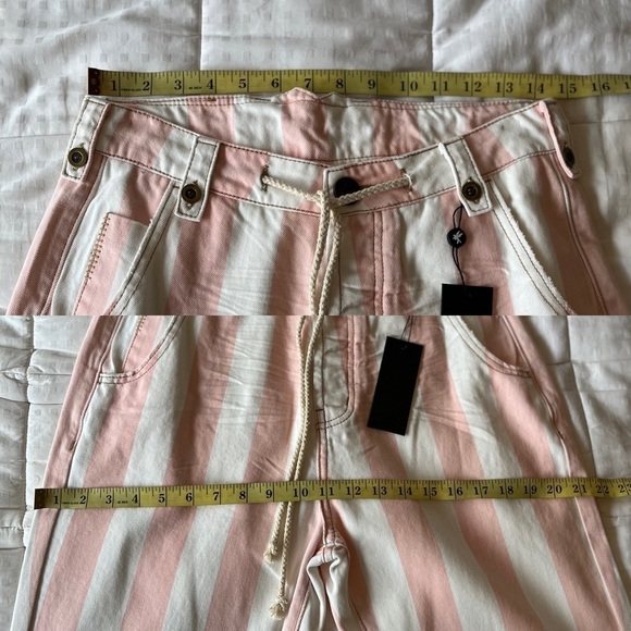 NWT One Teaspoon Candy Stripe High Waist Barrel Style Safari Jean 26 - Picture 13 of 16